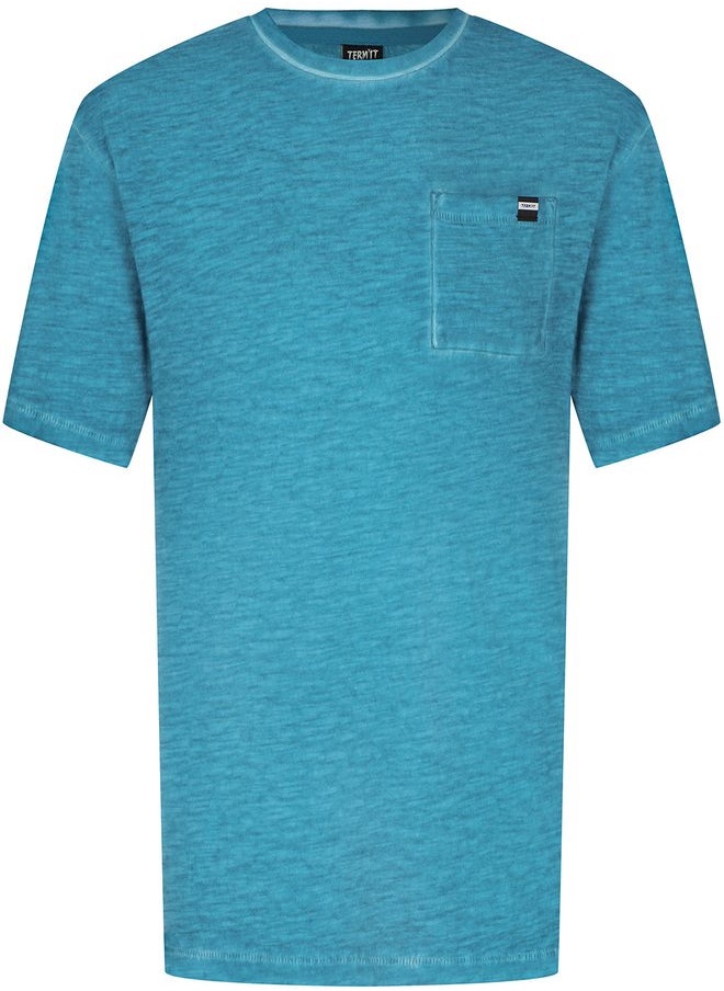 Men's Marine T-shirt, Termit, Cotton Fabric, Straight Cut, Chest Pocket, Comfortable and Stylish for Urban Adventures