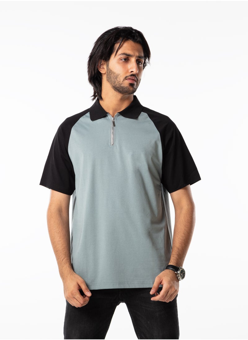 Men Polo Shirt with Zipper