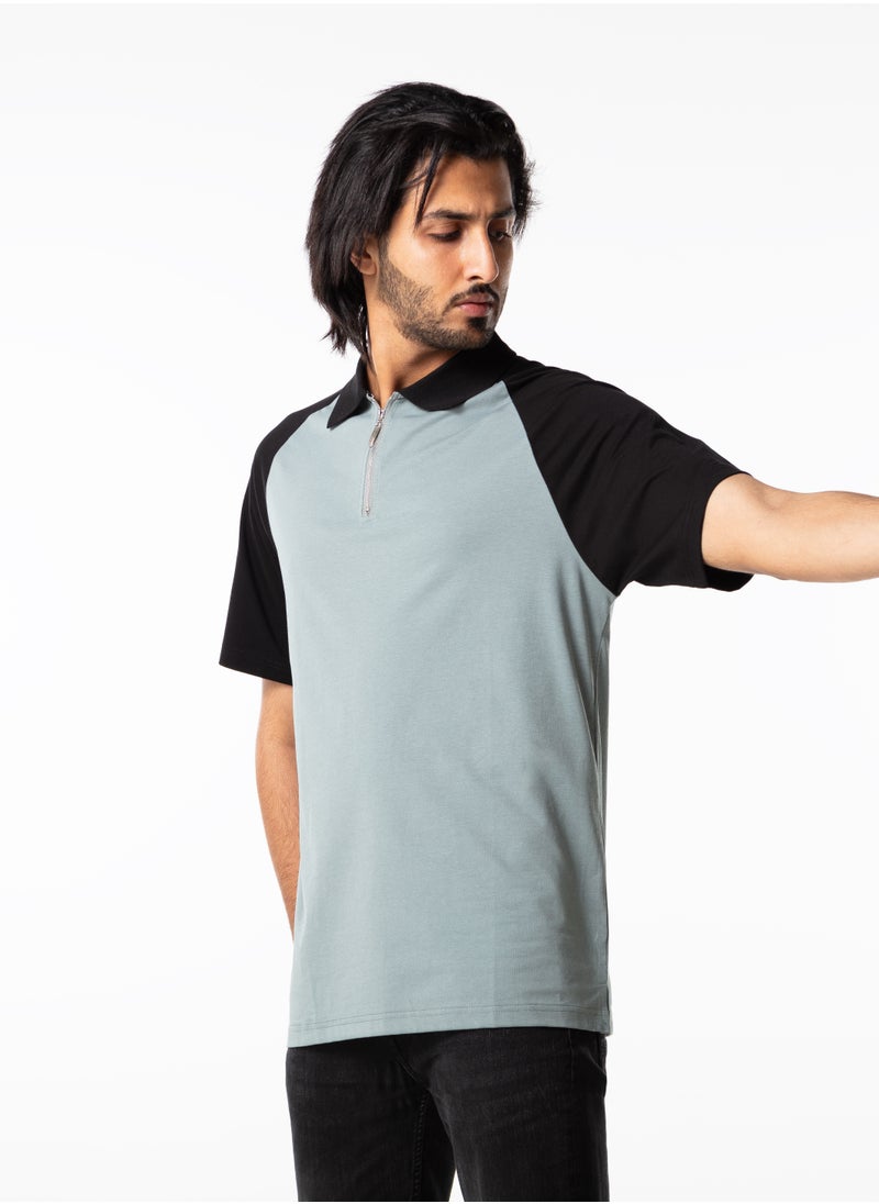 Men Polo Shirt with Zipper