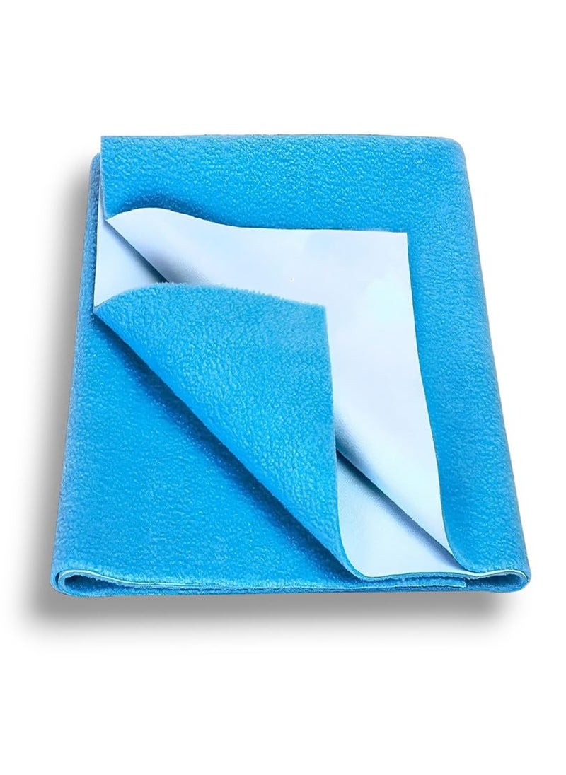RB POINT Newborn Sleeping Mat WaterProof Bed Protector for Diaper Changes Waterproof Washable Bed SheetMattress Protection SheetSKY BLUE LARGE SIZE 140X100 CM