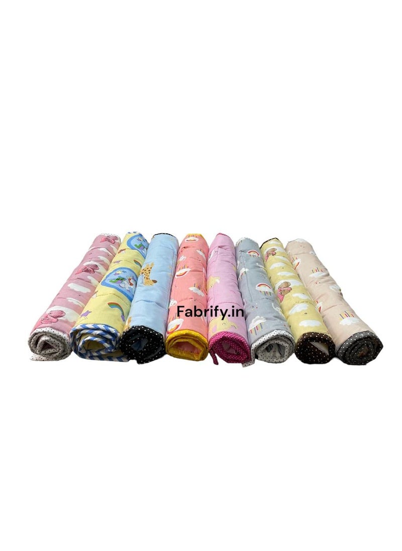 Fabrify Cotton Blend Newborn Baby Godadi Baby Bed Mattress 06 Months Multicolor Random Design Full 1