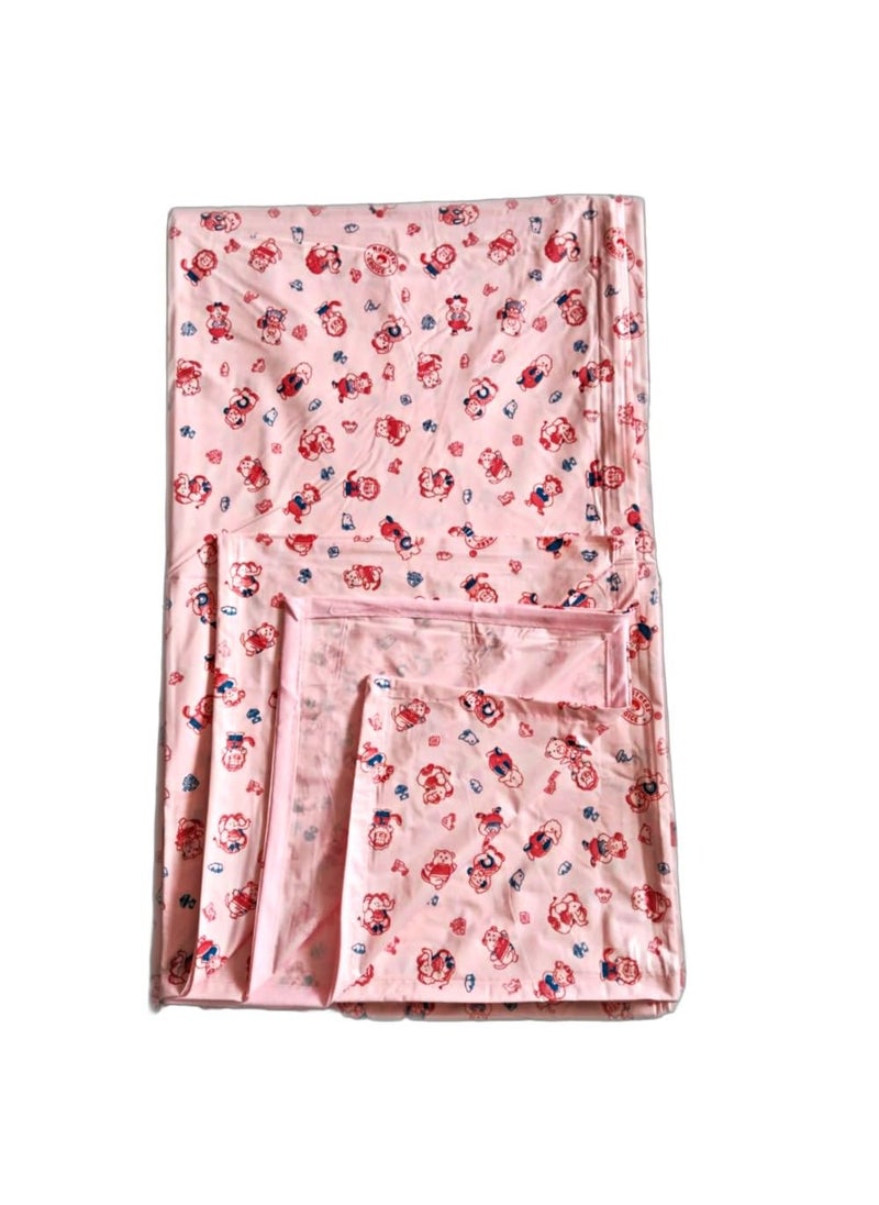 Mothers Choice Waterproof PVC Plastic Bed Mattress ProtectorBed Protection SheetUrine Sheet for AdultBaby Pack of 1 KING 95 Inch X 73 inch PINK