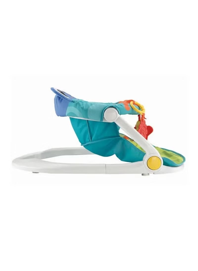 Portable Baby Chair Sit-Me-Up Floor Seat with Developmental Toys & Machine Washable Seat Pad, Froggy