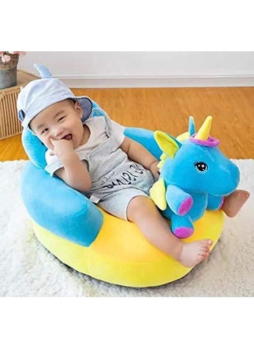 Vedartah Plush Baby Sofa Seat For Kids 02Years Dragon Blue