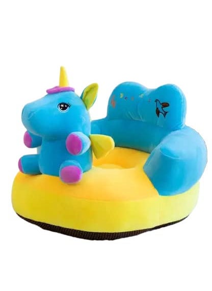Vedartah Plush Baby Sofa Seat For Kids 02Years Dragon Blue