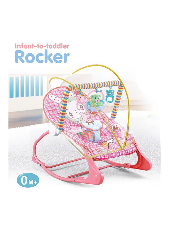Infant-To-Toddler Rocker with Mosquito Net-Pink