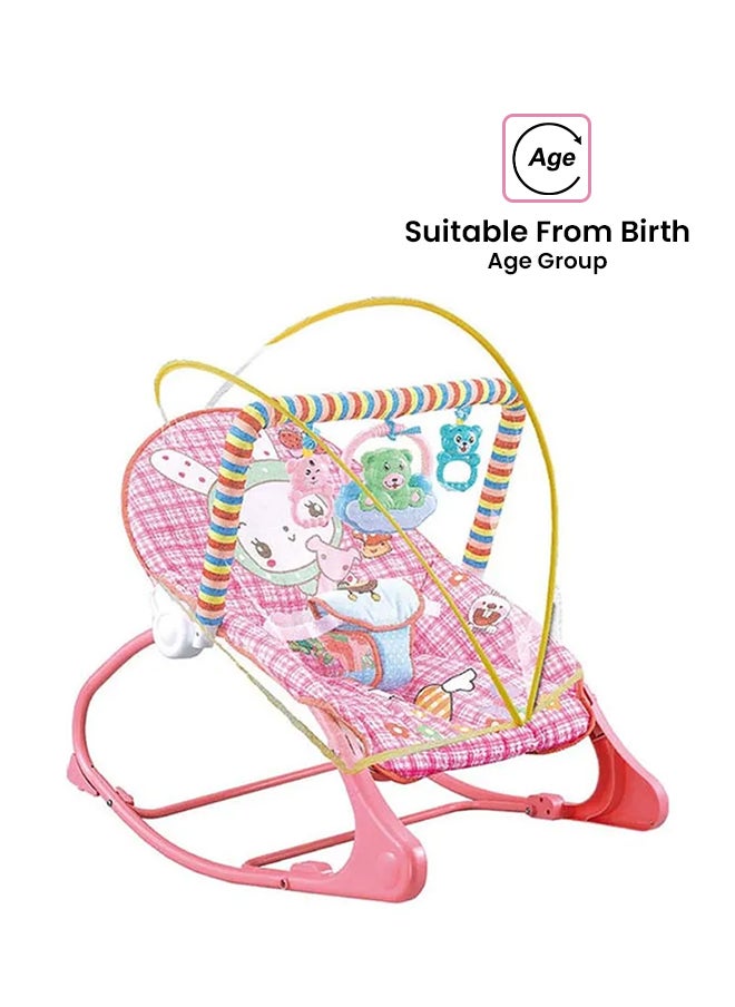 Infant-To-Toddler Rocker with Mosquito Net-Pink