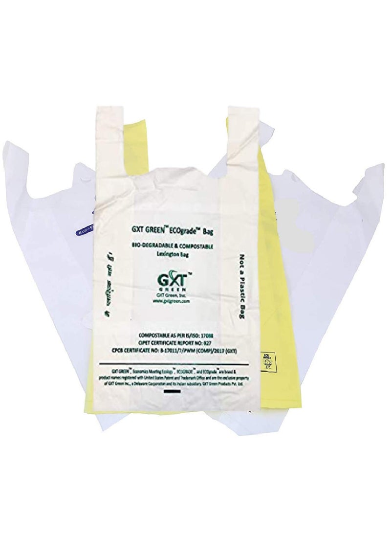 Gxt Green Biodegradable and Compostable Carry Bags Width 6 1515 Gusset Length 12 Pack of 270 Pcs 9x12