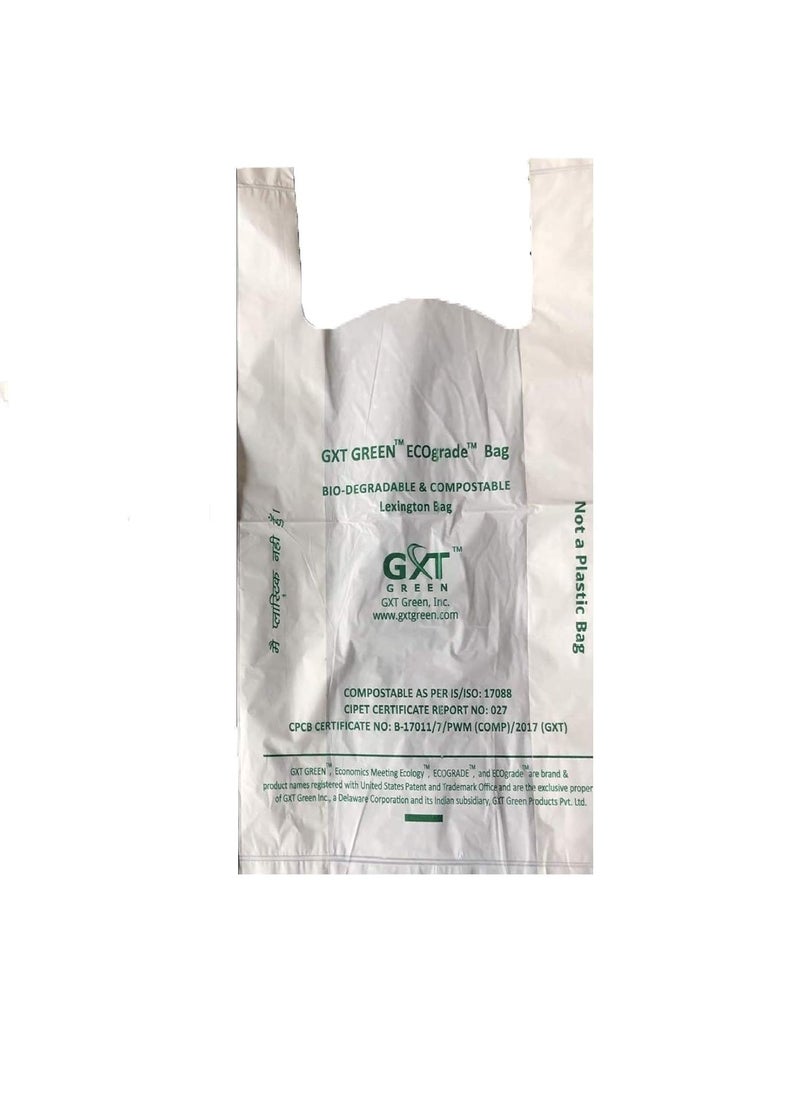 Gxt Green Biodegradable and Compostable Carry Bags Width 6 1515 Gusset Length 12 Pack of 270 Pcs 9x12