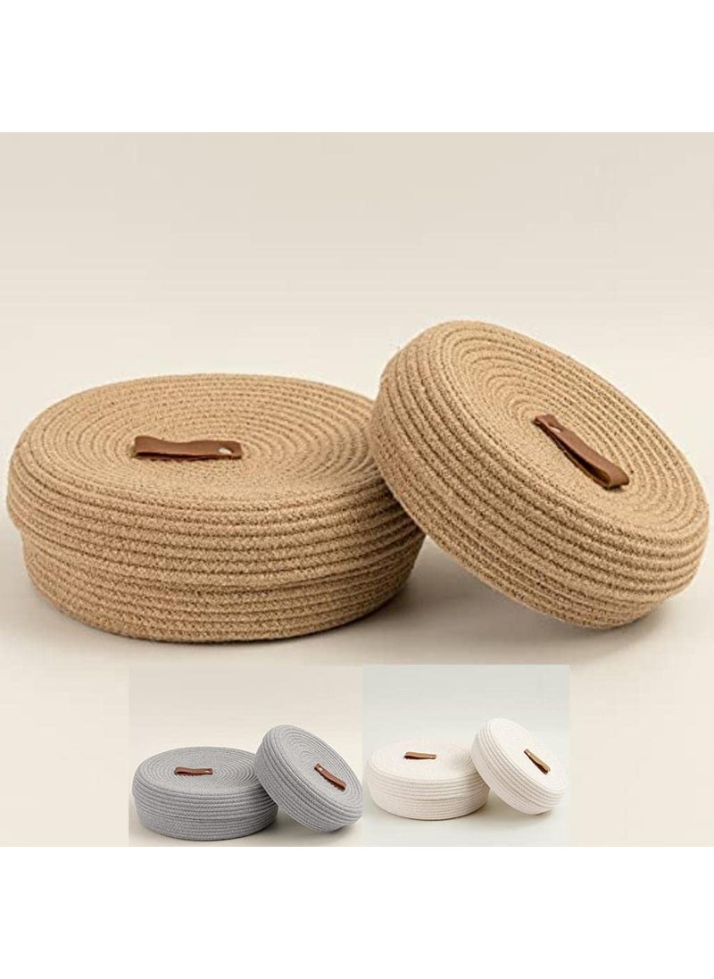 Wisdom Decor mini Roti Box laundry storage Cotton basket woven bag hamper baby nursery tray utility bucket organizer for kids Toys Fruit Basket Living room Kitchen Office Shelfs Baskets