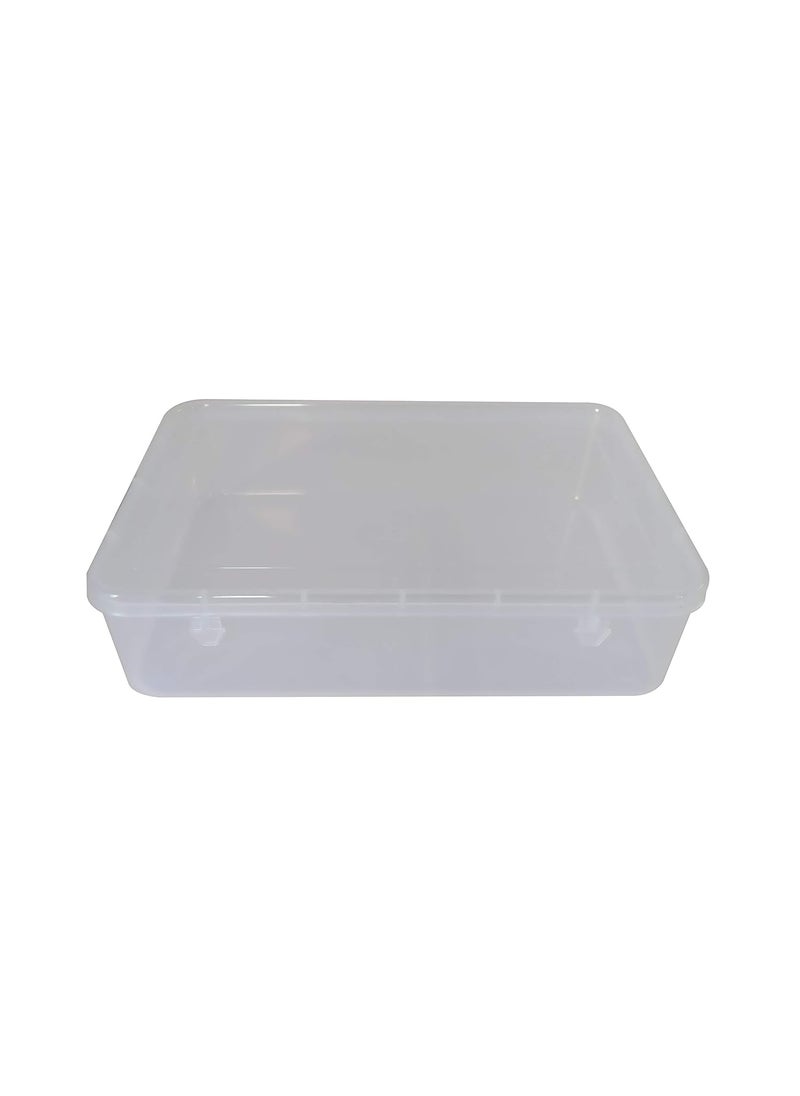 Feliz clear plastic large storage boxes size 115x75x275 inches set of 6