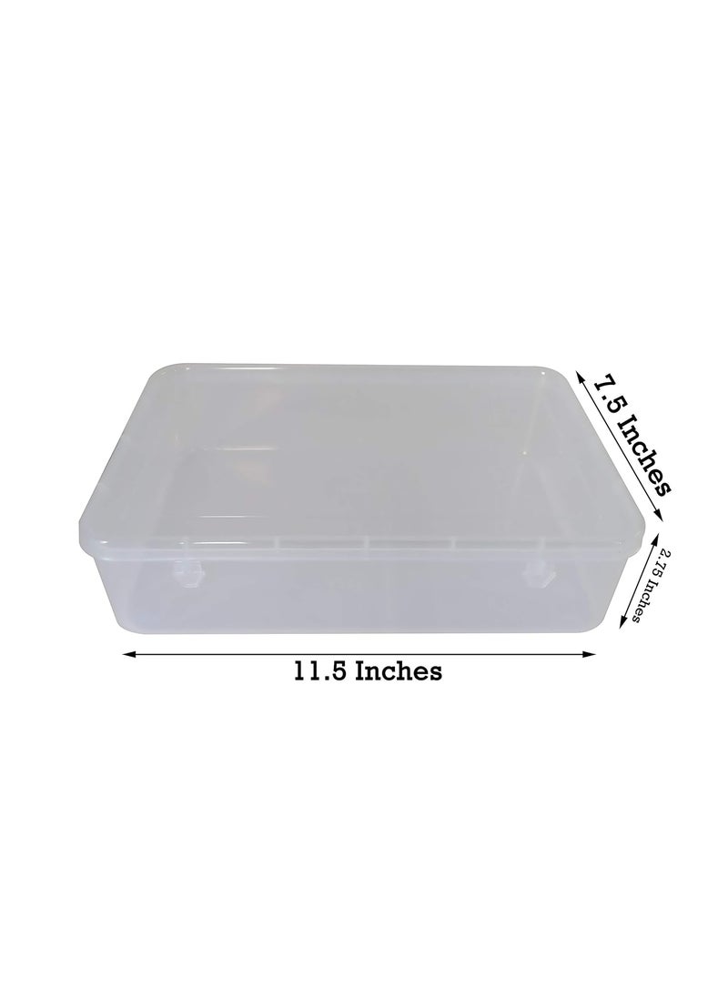 Feliz clear plastic large storage boxes size 115x75x275 inches set of 6