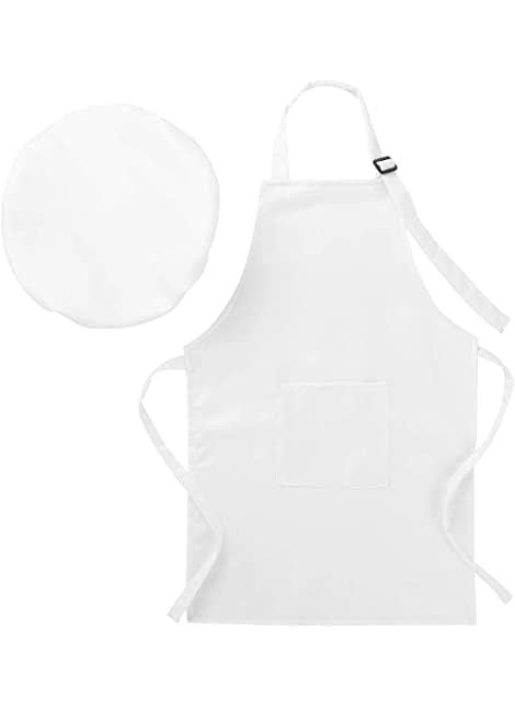CHRISLEY ENTERPRISES Baby chef apron with hats white color Photoprops 212 Yrs 810 years