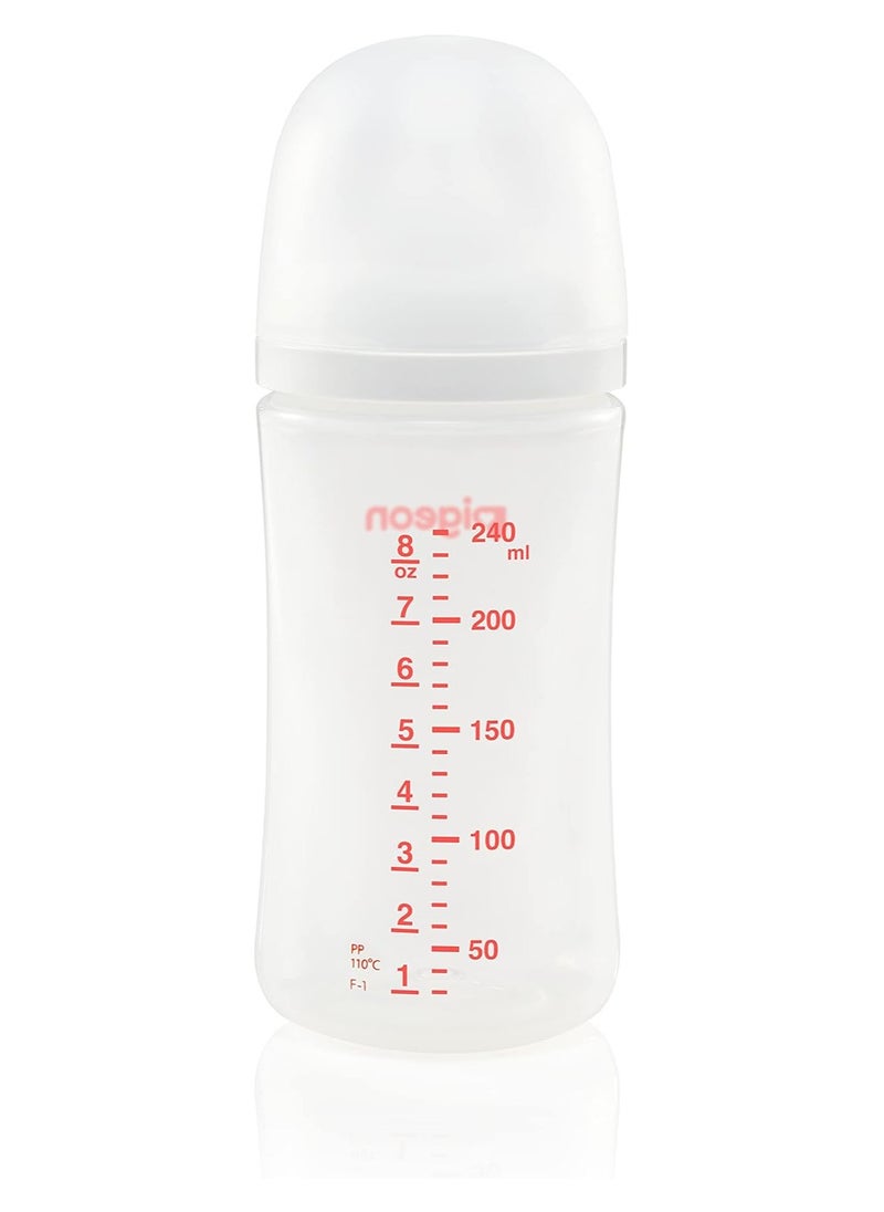 Pigeon SofTouch Gray 240ml Anti-Colic Nursing Bottle (3+ Months) - BPA free, BPS free 1 pcs