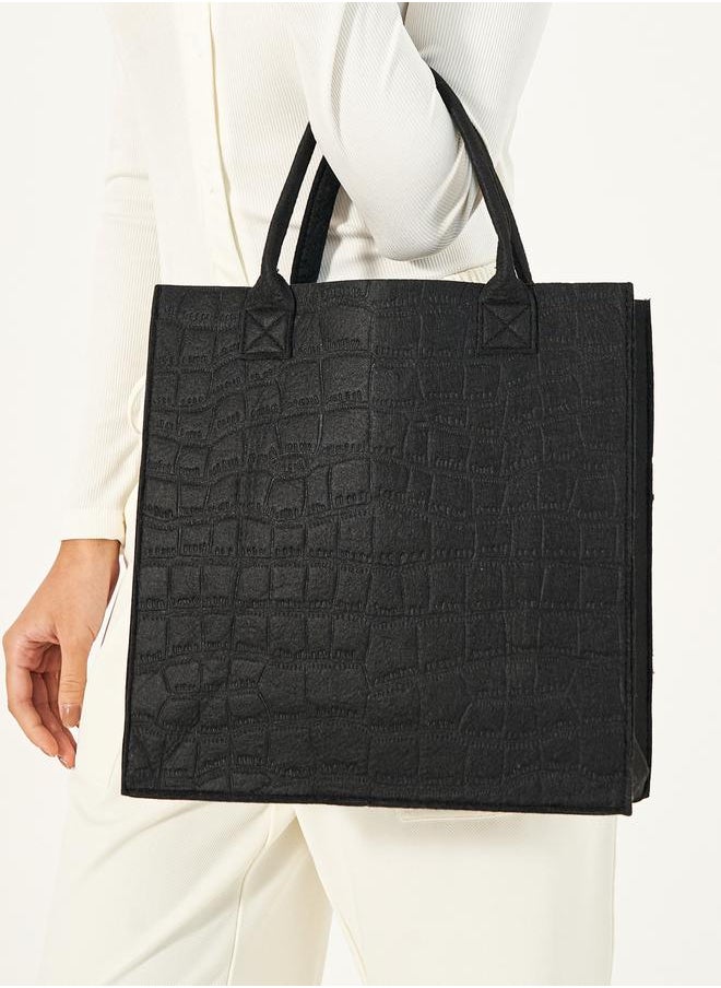 Textured Square Shoulder Bag