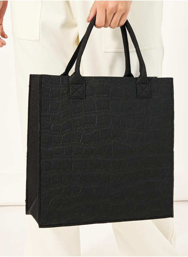 Textured Square Shoulder Bag