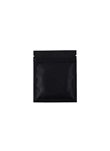 Nimida Zipper Pouch Food Grade Size 35 x 45 Colour Matte Black Approx Cap 25 Grams Pack of 100