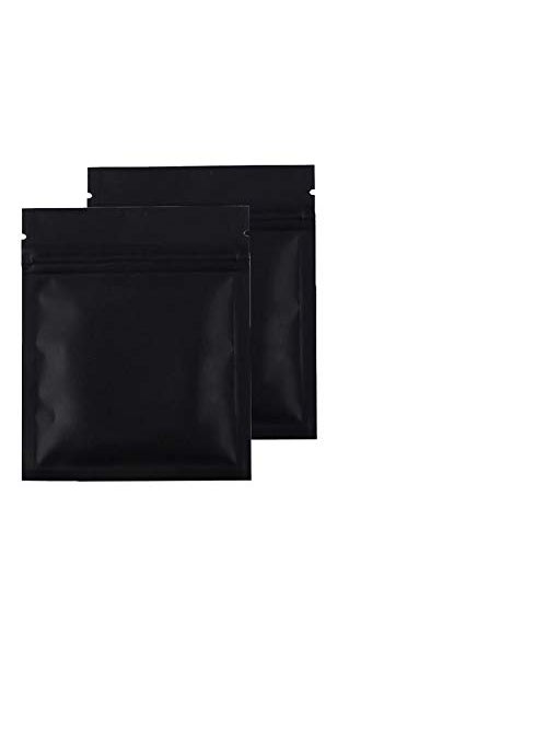Nimida Zipper Pouch Food Grade Size 35 x 45 Colour Matte Black Approx Cap 25 Grams Pack of 100