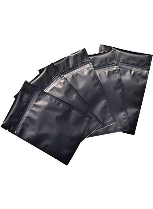 Nimida Zipper Pouch Food Grade Size 35 x 45 Colour Matte Black Approx Cap 25 Grams Pack of 100