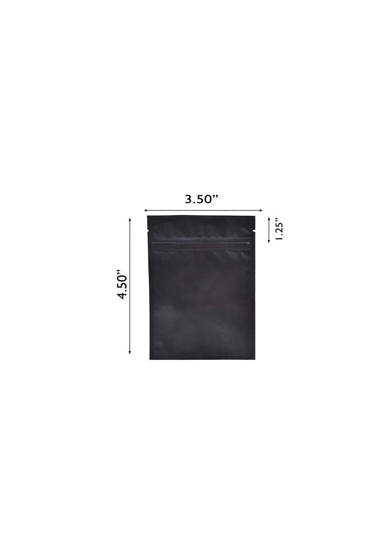 Nimida Zipper Pouch Food Grade Size 35 x 45 Colour Matte Black Approx Cap 25 Grams Pack of 100