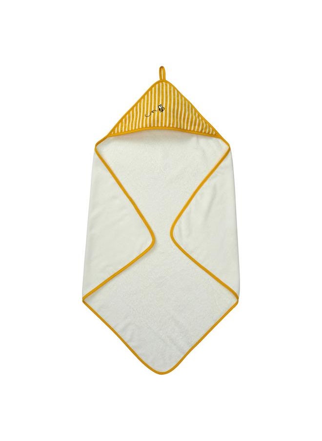 Baby towel with hood, yellow, 80x80 cm
