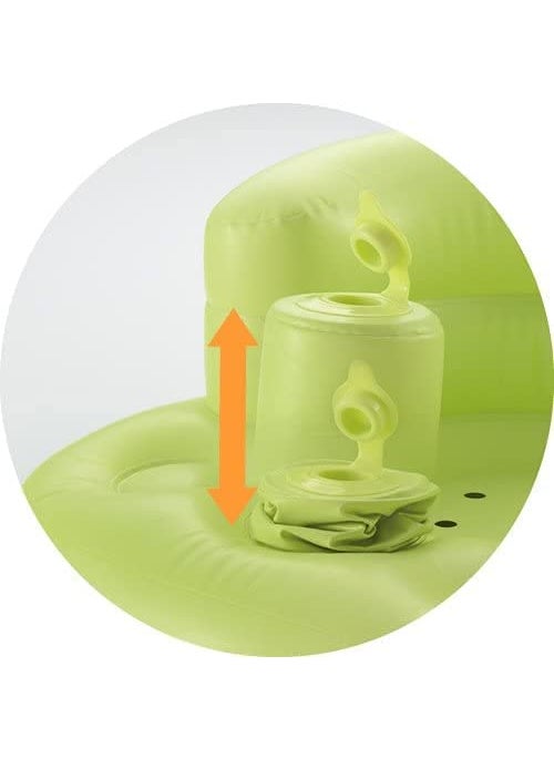 VBMSoft Baby Bath Floor SeatSofaChair with inbuilt Inflatable Pump Green Japan Soft Baby Bath