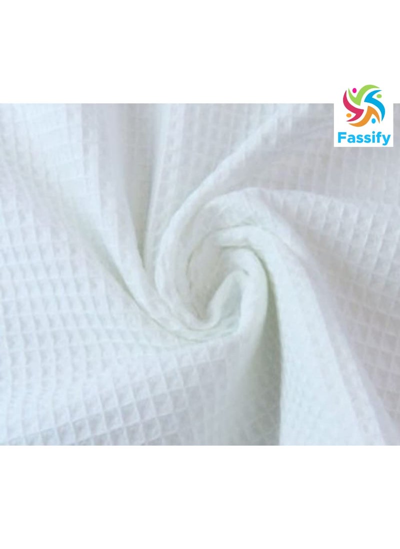 Fassify 100 Cotton Premium White Printed Bath Towel for Men Women and Kids 400gsm Suitable for Bath Hair Travel Hotel Spa Gym Yoga Saloon Sports Pack of 3 pcs White Color 30x60inch