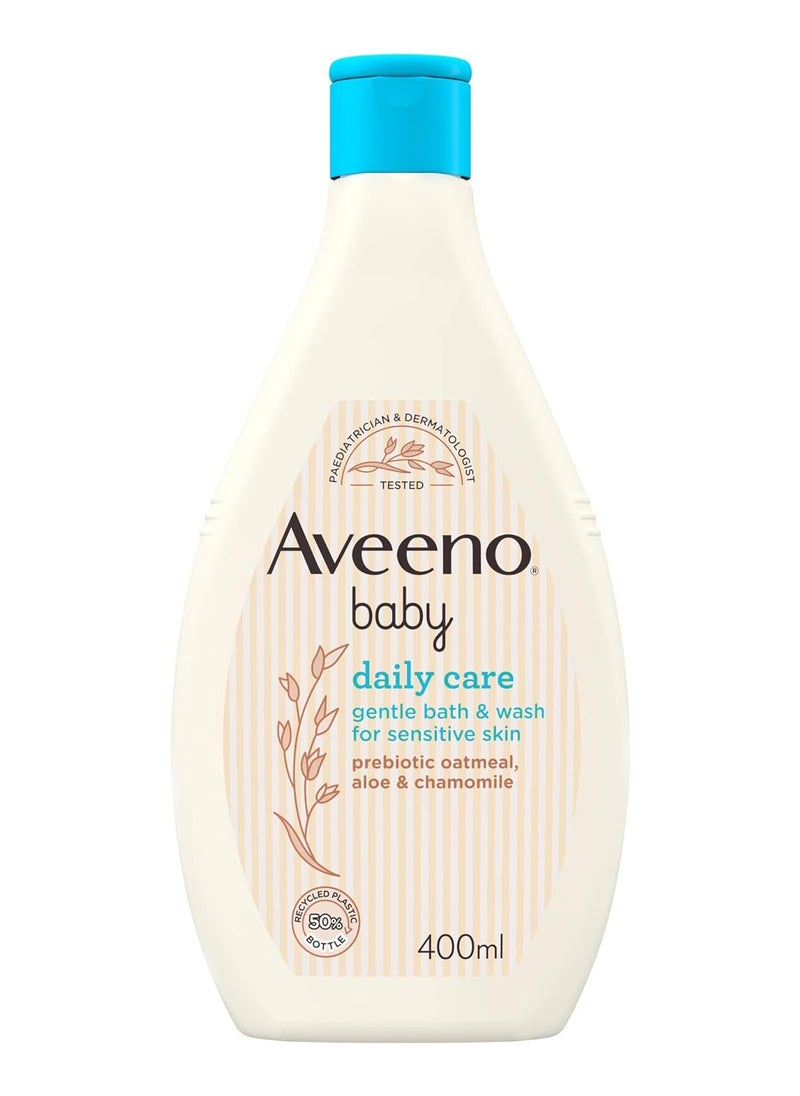 Aveeno Baby Baby Gentle Bath and Wash, White, 400 ml