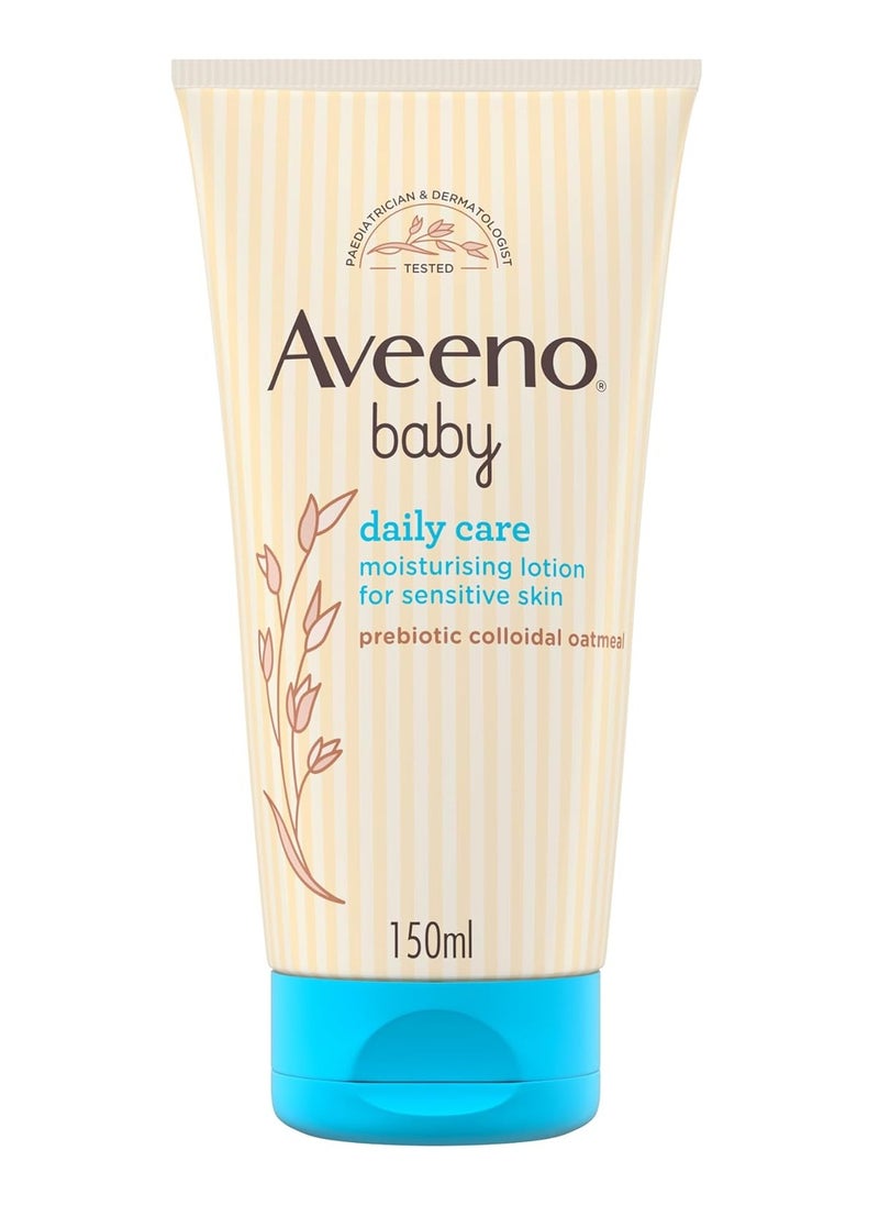 Aveeno Baby, Lotion, Daily Care, Moisturising, clinically proven to moisturise baby’s skin for up to 24 hours while helping to soothe and restore the skin’s natural protective barrier, 150ml