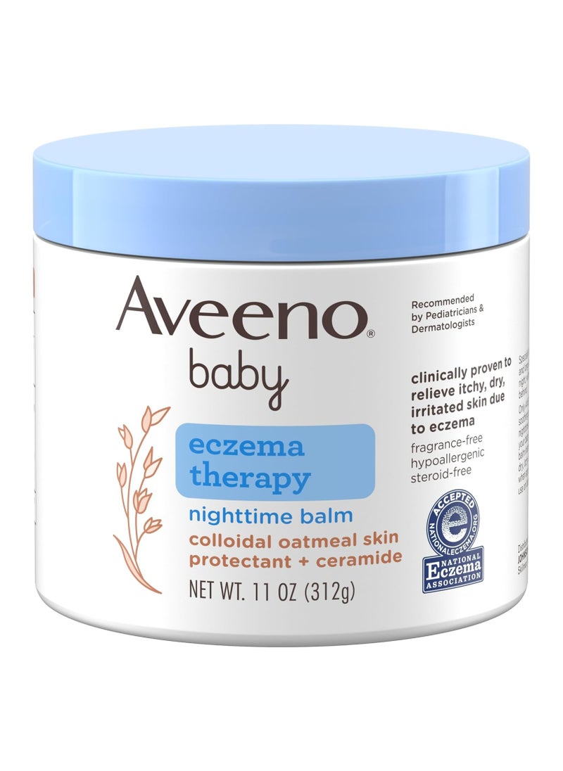 Aveeno Baby Eczema Therapy Nighttime Balm, Skin Protectant for Eczema Relief, 11oz