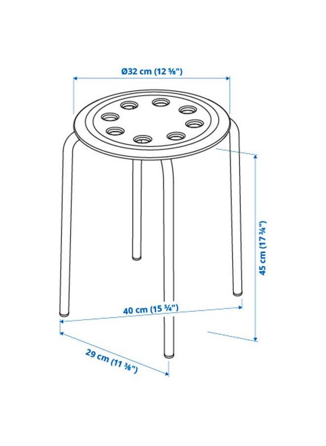 Stool, red, 45 cm