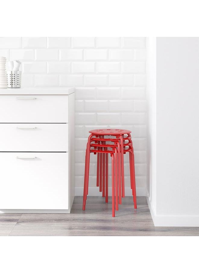 Stool, red, 45 cm