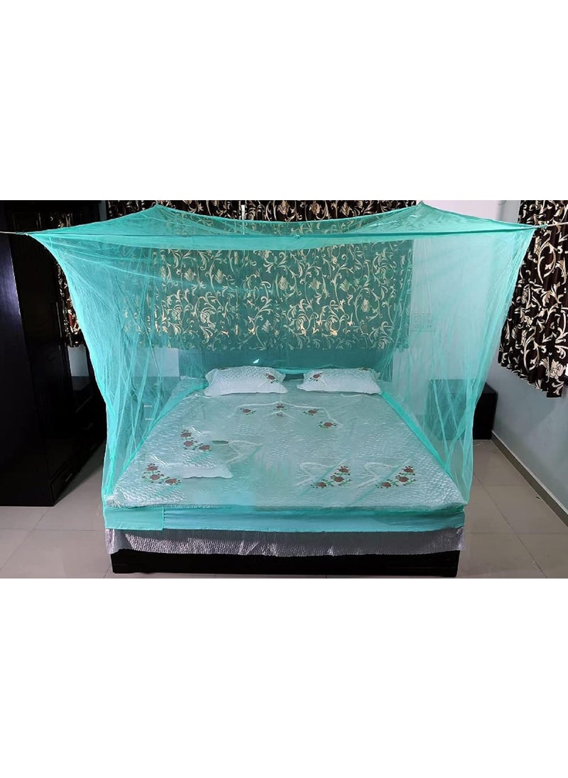 N G Products Combo Pack Mosquito Net for Double Bed Polyester Mosquito Net for Baby Bedroom Family_Size6x6 FT_ColorGreenPink
