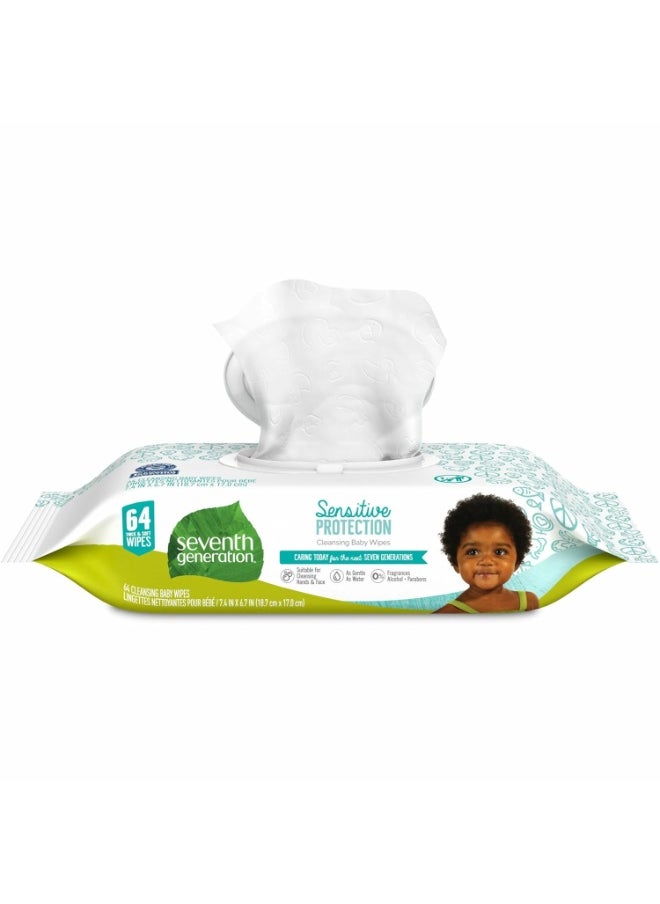 Seventh Generation Baby Wipes, 64 Count