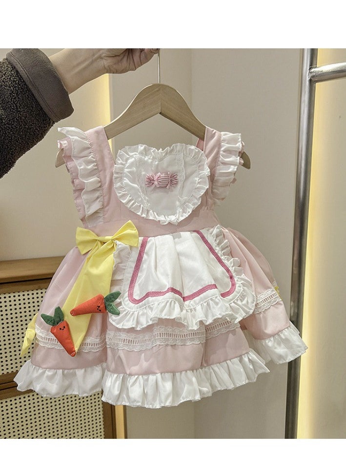 Girl's Evening Party Host Princess Dress Piano Performance Dress Birthday Dress