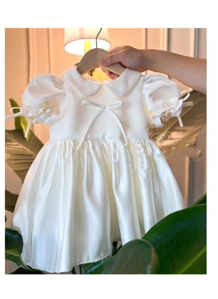 Girl's Evening Party Host Princess Dress Piano Performance Dress Birthday Dress