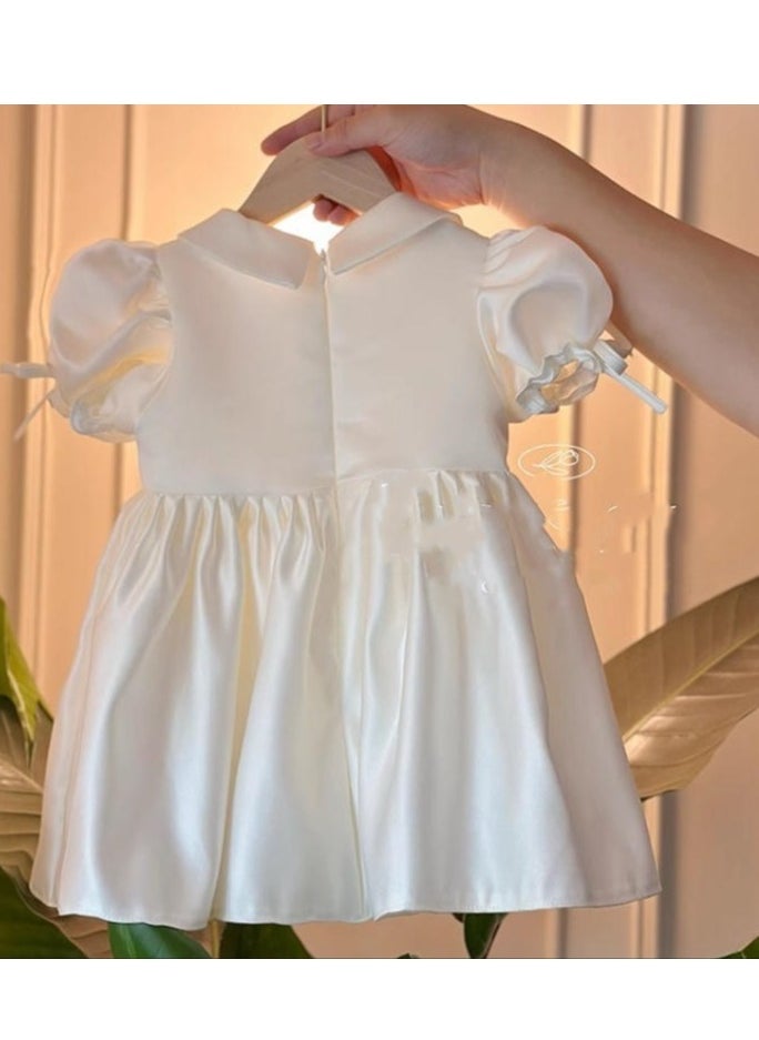 Girl's Evening Party Host Princess Dress Piano Performance Dress Birthday Dress