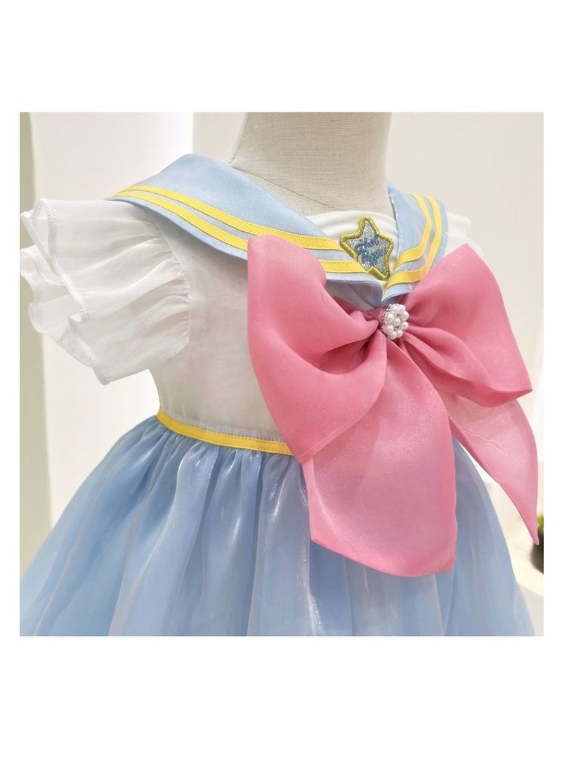 Children's Princess's Birthday Dress Performance  Puffy Dress with a Western Style