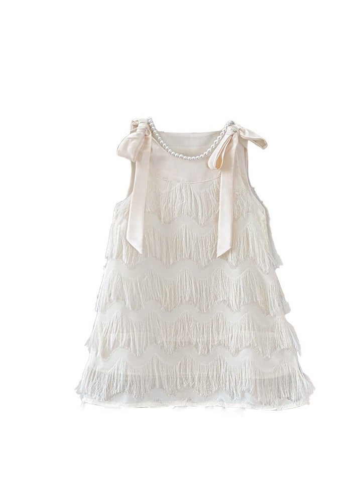 Girl's Evening Party Host Princess Dress Piano Performance Dress Birthday Dress