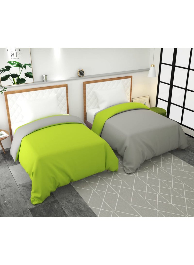 All Season Duvet CoverDOHARcan be Used for Both Purpose Reversible Dual Colour GreenGrey