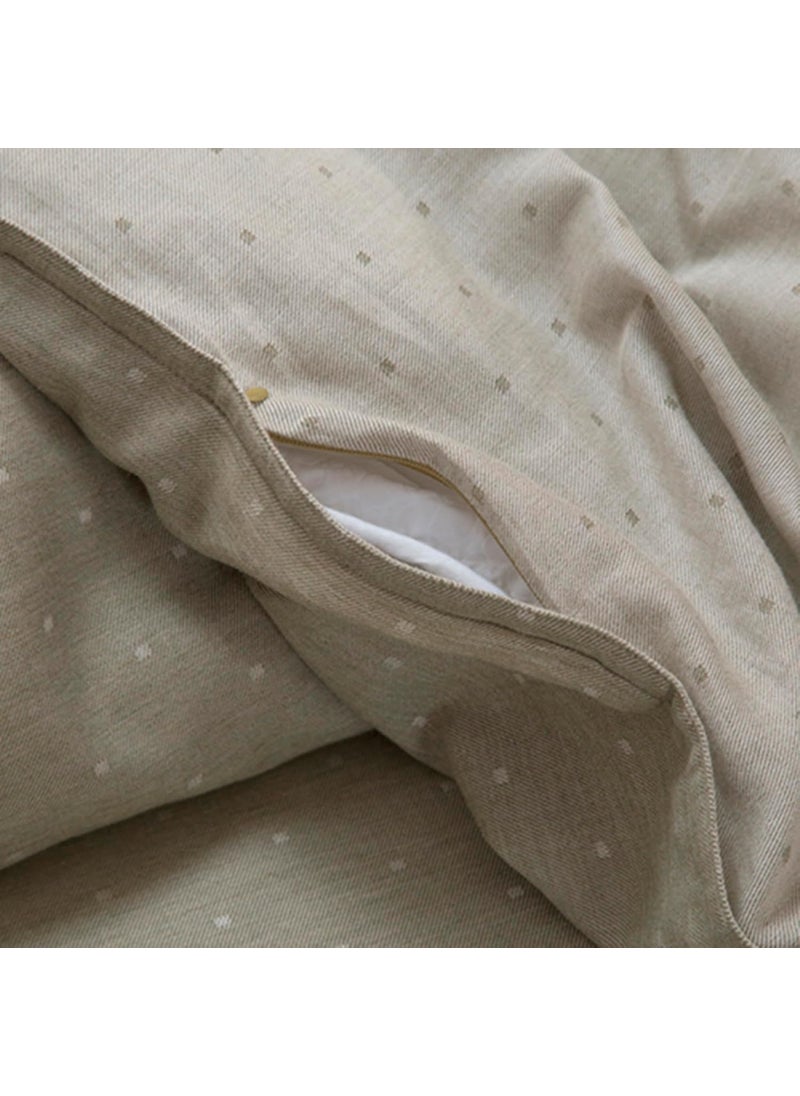 maspar Muted Dot Made with Egyptian Cotton Ultra Soft Reversible Duvet Cover with 2 Pillow Case Quilt Comforter Blanket Dohar 228 x 275 cm King Beige