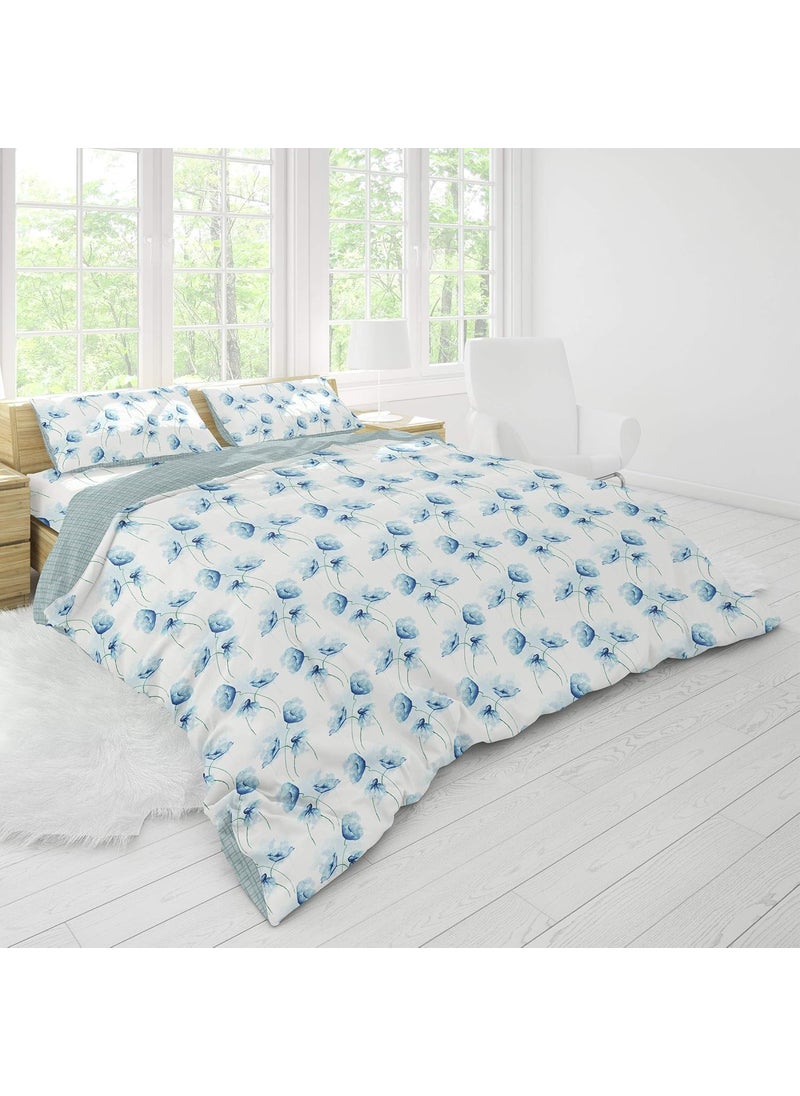 Himeya 100 Cotton Bliss Sateen Printed 1 Piece Double Duvet Cover Anemone Lacuna