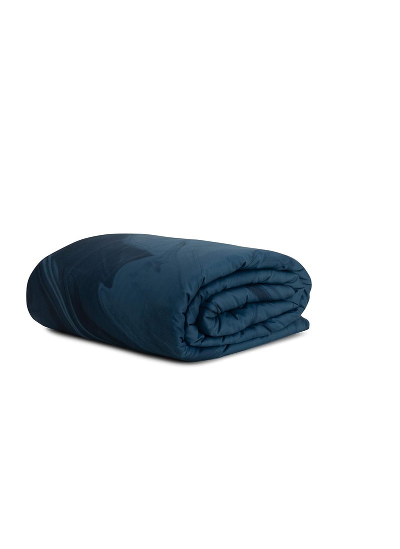 Himeya 100 Cotton Bliss Sateen Printed 1 Piece Double Duvet Cover Far Side Meridian Blue