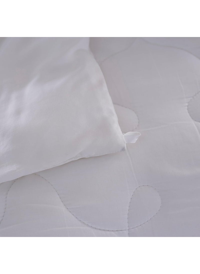 maspar Diamonique Excel Fabric Winter Light Weight Super Soft Plush All Season Duvet InsertQuilt Double 220 x 240 cm White