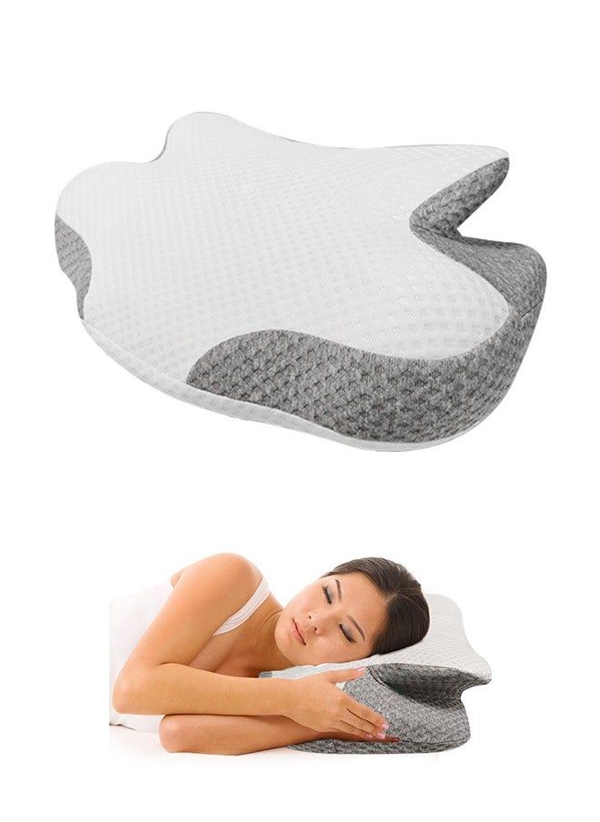 Cervical Pillow for Shoulder and Neck Pain Relief - Ergonomic Neck Pillow for Side, Back