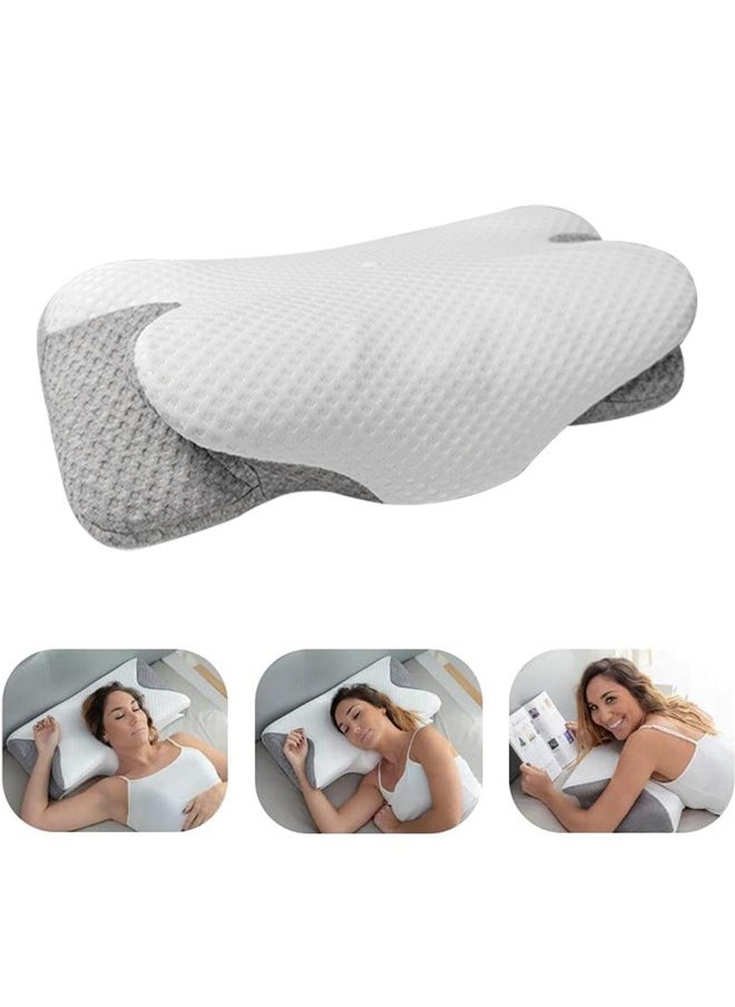 erfly Shape Bed Pillow, Cervical Pillow for Sleeping, Ergonomic Side Sleeper Pillows for Adults, Cervical Pillow for Neck Relief Support, Memory Foam Pillows Back Stomach Sleepers