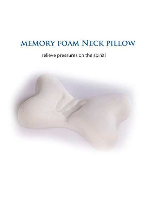 AUTOFIT Memory Foam Bone Shaped CAR Neck Pillow in Black Pack of 1