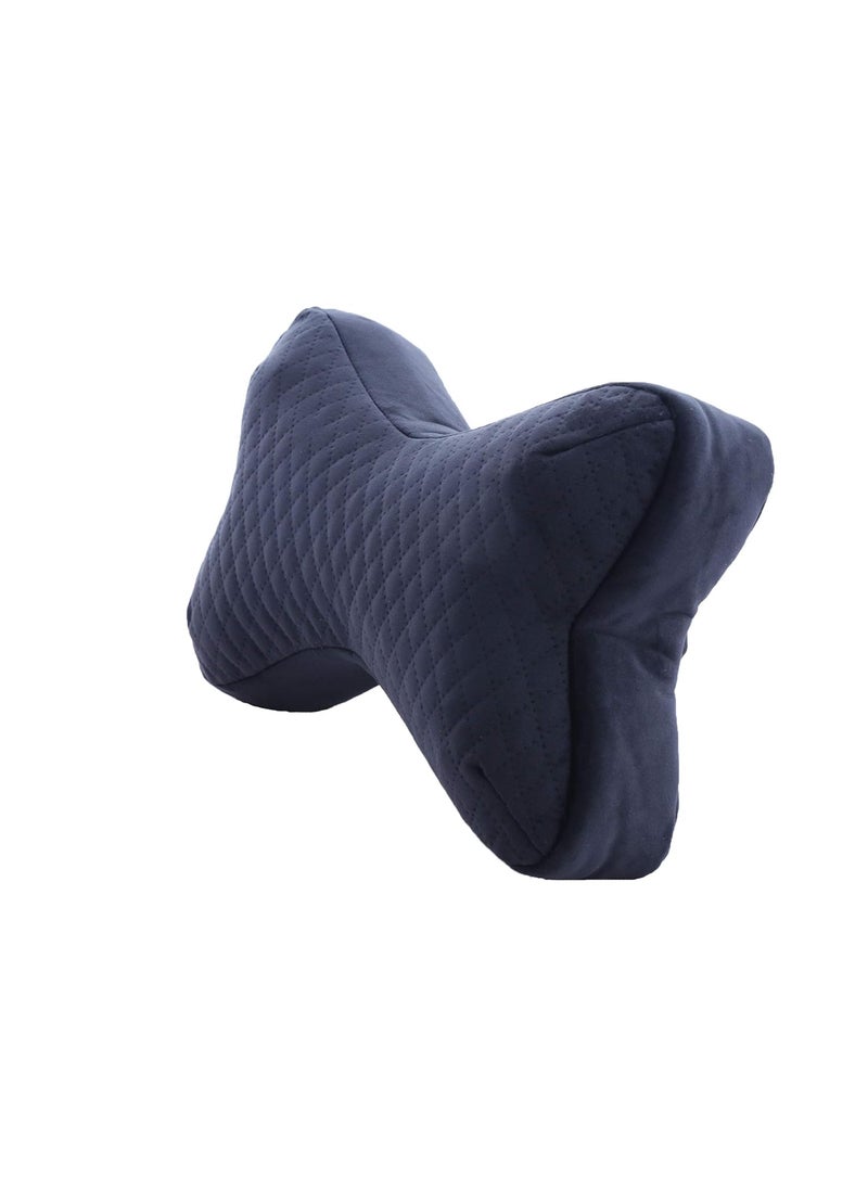 AUTOFIT Memory Foam Bone Shaped CAR Neck Pillow in Black Pack of 1