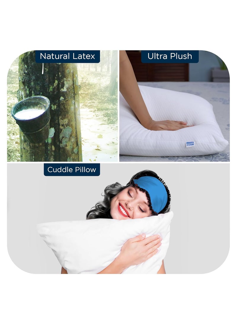 MM FOAM Softouch Pillow 100 LatexPolyfibre Hybrid Great for Cuddling 2575 x 1525 x 6 inches