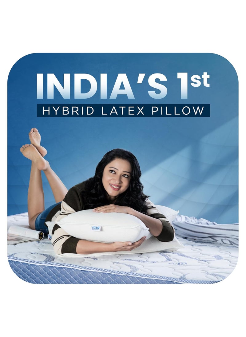 MM FOAM Softouch Pillow 100 LatexPolyfibre Hybrid Great for Cuddling 2575 x 1525 x 6 inches